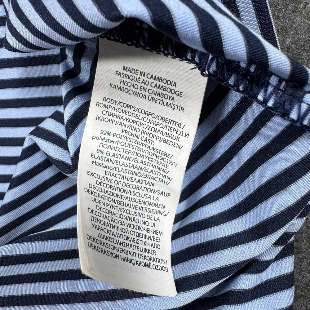 RLX Ralph Lauren Men's XL Golf Polo Shirt Blue Striped Stretch Performance